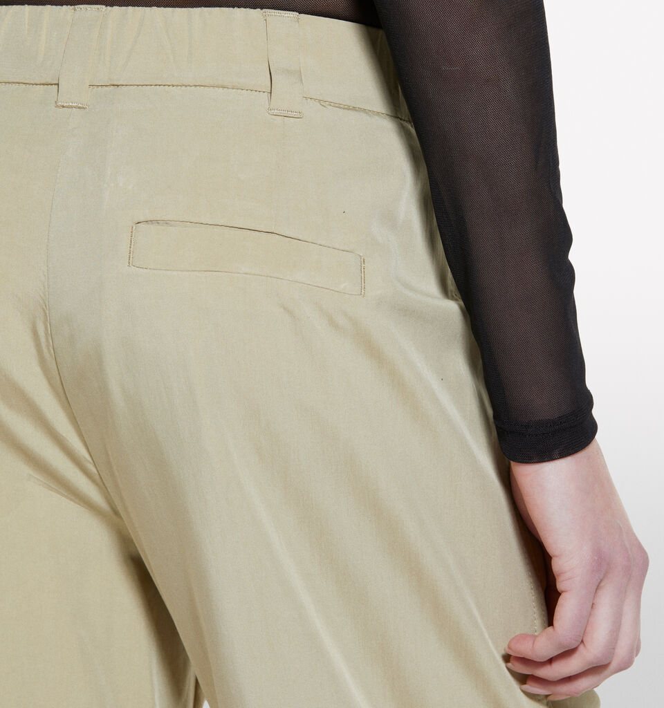Military palazzo trousers with zipper - women's palazzo trousers - Military Green | Sisley image number 5